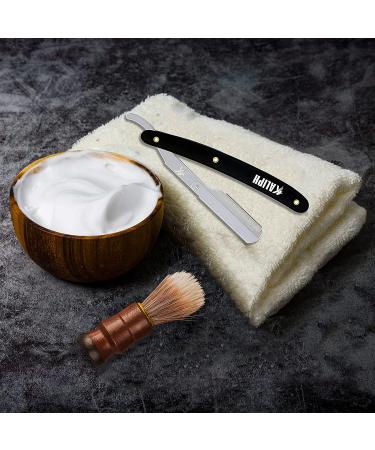 Kaliph Professional Barber Straight Razor Set - 2Pcs Straight Edge Razors with 100 Blades - Salon Quality Men's Cut Throat Razor for Close Shaving (Black/White) - Buy Online on GoSupps.com