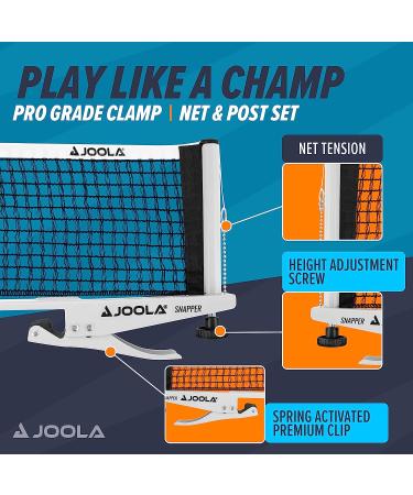 JOOLA Snapper Professional Table Tennis Net and Post Set - Portable 72 Regulation Size Ping Pong Spring Clamp Net - Buy Online on GoSupps.com