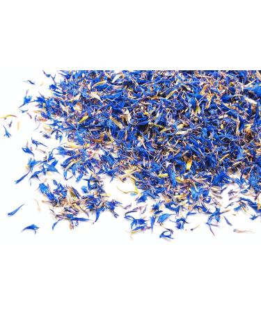 Pure Blue Cornflower Petals - Dried Grown in Germany - Natural Grown Herbal Flowers for for Homemade Lattes Tea Blends Bath Salts Gifts Crafts (Centaurea cyanus) - Buy Online on GoSupps.com