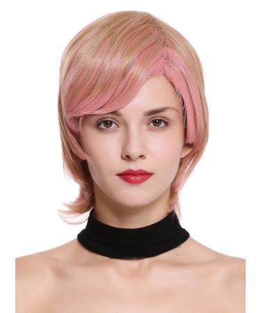 WIG ME UP SA099-18-T2312 - Short Long Wavy Dark Blonde Pink Mix Women's Wig | Stylish & Affordable International Shipping - Buy Online on GoSupps.com