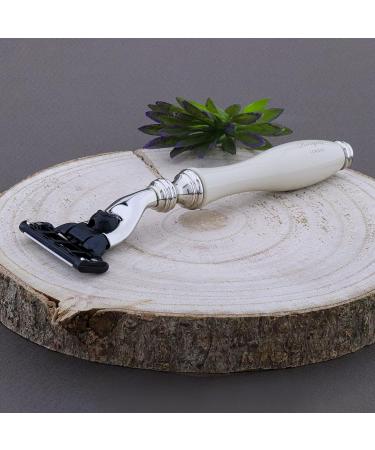 Haryali London Razor for Men - Perfect Ivory Handle Shaving Razor | Premium Quality & International Shipping - Buy Online on GoSupps.com