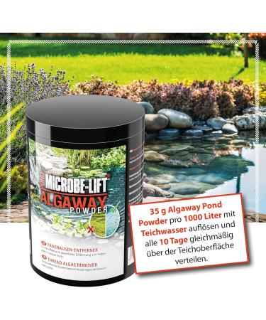 Microbe-Lift Pond Algaway Powder 500g - Effective Thread Algae Remover for Ponds - Quick Elimination & Prevention of Algae Growth - Multicolored - Buy Online on GoSupps.com