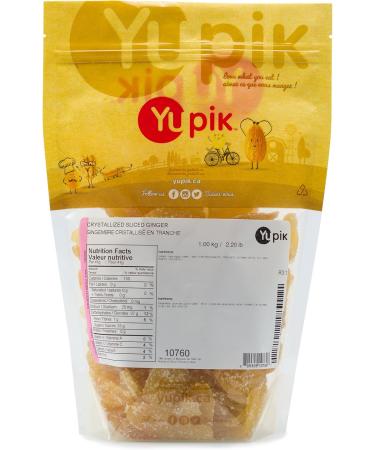 Yupik Crystallized Ginger Slices 1 kg Kosher GMO-Free Chewy Ginger Root Sugar Coated Strips Candied Ginger Sweet Snacks Aromatic Topping & Inclusion Ideal for Baking Teas Beverages 1 kg (Pack of 1) - Buy Online on GoSupps.com