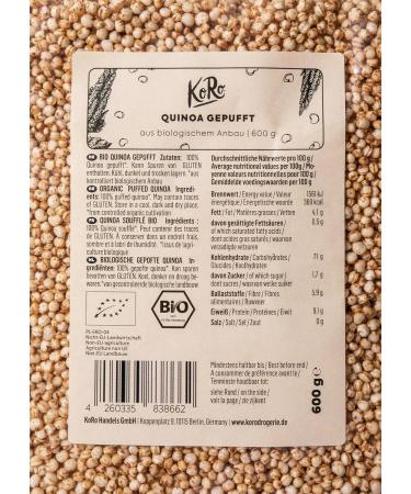 KoRo - Quinoa souffl bio 6 x 600 g - Buy Online on GoSupps.com