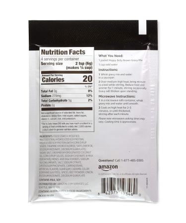 Amazon Brand Happy Belly Brown Gravy Mix 0.87 Oz (Pack of 12) - Savory Flavor for Delicious Meals - Buy Online on GoSupps.com