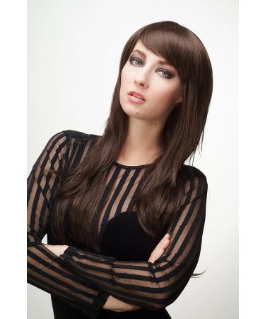 WIG ME UP 3413-6 Brown Long Straight Wig with Prominent Wide Bangs - Perfect for Stylish Looks - Buy Online on GoSupps.com