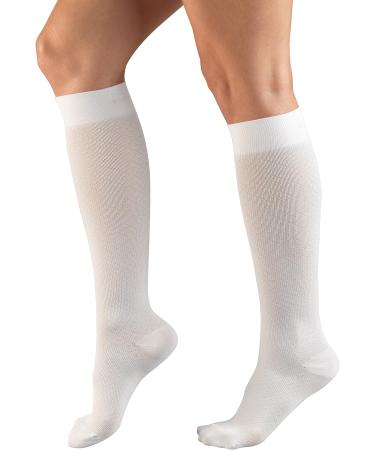 Truform Women's Compression Socks 15-20 mmHg Knee High White Large (Pack of 2) - Buy Online on GoSupps.com