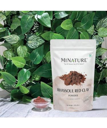 Rhassoul Red Clay powder by mi nature |Ghassoul Clay | Face and Hair | 227g(8 oz) | Very Fine Textured Powder | Deep Cleansing Even Skin tone Acne Care | Hair Conditioner - Buy Online on GoSupps.com