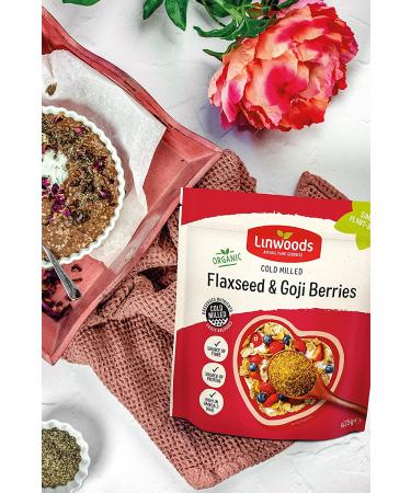 Linwoods Organic Milled Flaxseed & Goji Berries 425g - Nutrient-Rich Superfood Blend - Buy Online on GoSupps.com