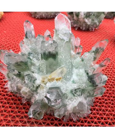 Home Decoration Natural Green Ghost Phantom Quartz Crystal Cluster Healing Specimen Chakra Stones Crystal Cluster - Buy Online on GoSupps.com