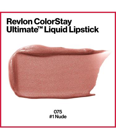 Revlon ColorStay Ultimate Longwear Liquid Lipstick in Nude 075 - Satin Finish, 0.07 Oz (Pack of 1) - Buy Online on GoSupps.com