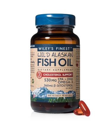 Wiley's Finest Wild Alaskan Fish Oil Cholesterol Support 90 Softgels