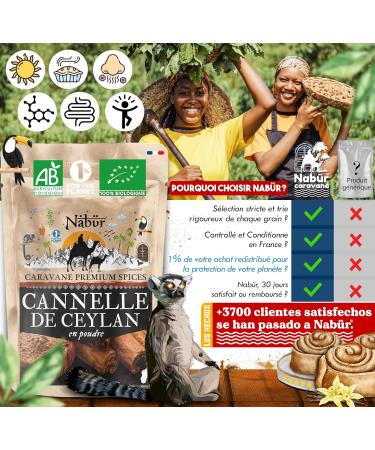  Nab r Nab r - Organic Ceylon Cinnamon Powder from Madagascar 500g | Ground Cinnamon | Rare Unique Rich Fragrant - Buy Online on GoSupps.com