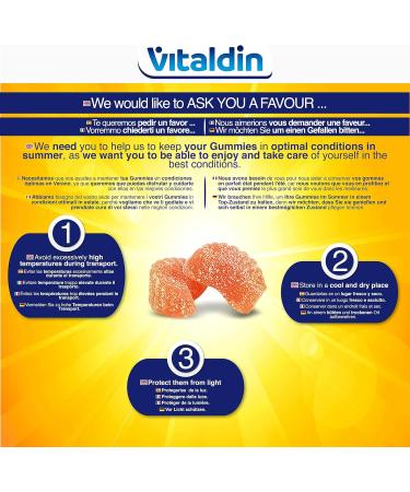 VITALDIN Vitamin C Gummies 240mg - 80 Chewable Gummies (40 Days Supply) | Orange Flavour | Gluten Free for Kids & Adults - Buy Online on GoSupps.com