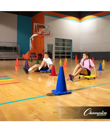 Champion Sports Office TC9SET Field Marker Cone  Red/Orange/Yellow/Green/Blue/Purple  9 US - Buy Online on GoSupps.com