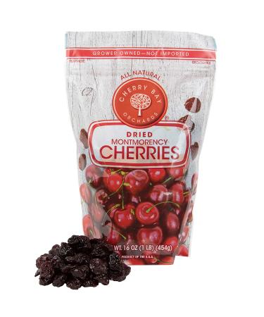 Cherry Bay Orchards Dried Montmorency Tart Cherries - 32oz (2x16oz Bags) - 100% Domestic, Natural, Kosher, Gluten-Free, GMO-Free - Resealable Pouch - 1lb (Pack of 2) - Buy Online on GoSupps.com