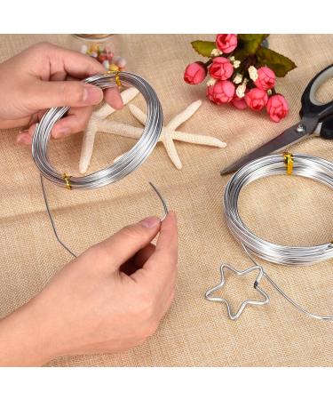 BBTO Aluminum Craft Wire Set - 4 Sizes (1mm, 1.5mm, 2mm, 2.5mm) - 4 Rolls Totaling 65.6 Feet - Bendable Metal Wire for DIY Sculpture and Crafts - Silver - Buy Online on GoSupps.com