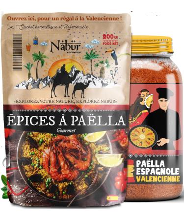 Nab r - 200gr pices Paella Recette espagnole Sans Gluten M lange d' pice pour Paella Contient colorants E-102 E110 200 gr - Buy Online on GoSupps.com