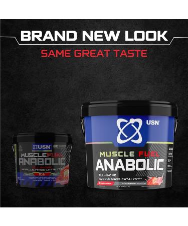 USN Muscle Fuel Anabolic Strawberry Protein Powder Shake (4kg) | Gain & Recovery Shake | Workout Boosting Formula | 4 kg (Pack of 1) - Buy Online on GoSupps.com