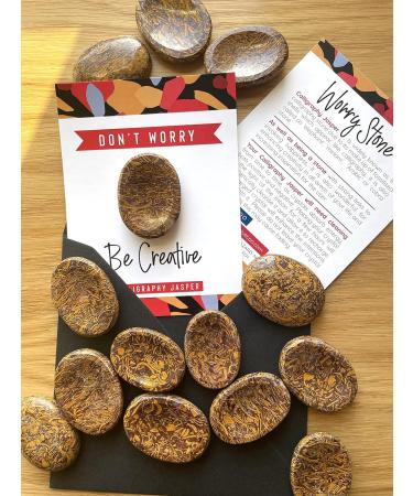 Calligraphy Jasper Miriam Crystal Elephant Skin Stone - Spiritual Stress Relief Gift for Meditation and Healing Energy - Buy Online on GoSupps.com