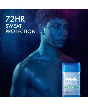 Gillette Antiperspirant & Deodorant for Men - Clear Gel Wild Rain Scent (2 Pack) - Fast International Shipping - Buy Online on GoSupps.com