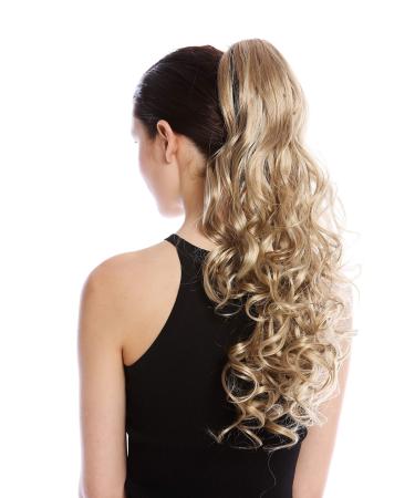 WIG ME UP - DM44-V-16/22 hairpiece braid ponytail long curls wetlook streaked blonde mix 55 cm blonde mix (16/22)