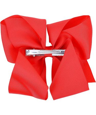 Molain Ribbon Hair Bows Clips Barrettes - 6 Inch Red Ponytail Holder for Girls and Women - Cheerleading Hairpin for Halloween, Christmas, Valentines Day - Easter Cosplay Party Accessories - Buy Online on GoSupps.com