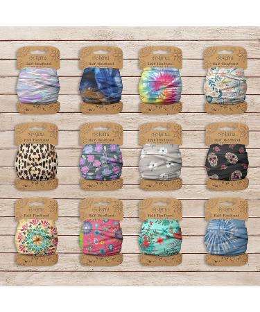 Karma Gifts Blue Bandana Headband for Women - Medium Size Fabric & Stretchy Hair Scarf - Buy Online on GoSupps.com