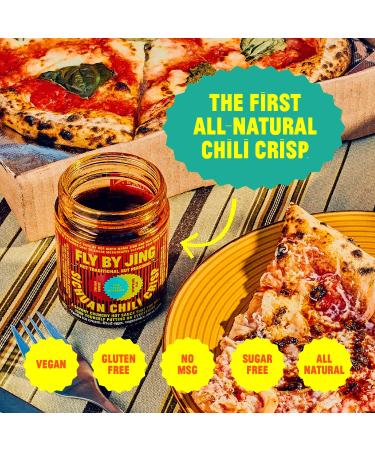 FLYBYJING Sichuan Chili Crisp 6oz: Gourmet Spicy Tingly Hot Sauce with Sichuan Pepper - Vegan, Gluten-Free, All-Natural & Versatile - Buy Online on GoSupps.com