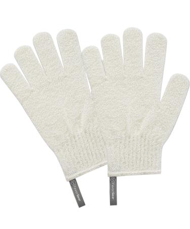 Exfoliating Bath Gloves  Exfoliating Body Scrubber for Women & Men Shower  Exfoliator  Spa - Dead Skin Remover  Exfoliating Mitt with Hanging Loop  Nylon Light Exfoliation(1 Pair  2 Gloves) 1 Pair Light Glove