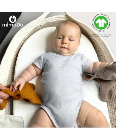 Mimadu Bio GOTS Baby Washcloths - 25x25 cm Organic Cotton Towels | Super Soft & Absorbent Musselin for Baby Care | Eco-Friendly Baby Mini Muffs (Desert) - Buy Online on GoSupps.com