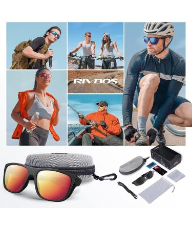 Buy Rivbos RBS862 Polarized Cycling Sunglasses for Men & Women - Lightweight UV400 Sports Glasses for Hiking Running Golf & Fishing - Buy Online on GoSupps.com