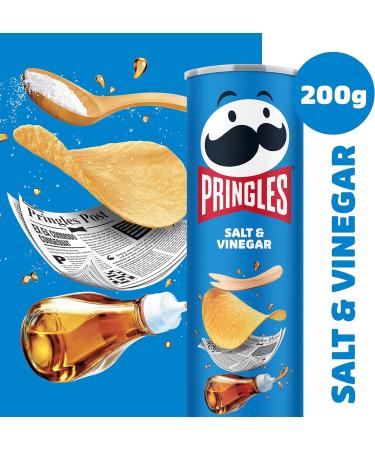 Pringles Salt and Vinegar Crisps 200g - Delicious Snack for Anytime - Buy Online on GoSupps.com