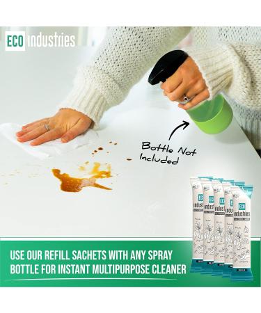 Multipurpose Cleaner Refill Sachets x5 | Eco-Friendly All-Purpose Cleaner for Glass Spray Bottles | Multi-Surface Zero Waste Household Cleaning - Buy Online on GoSupps.com