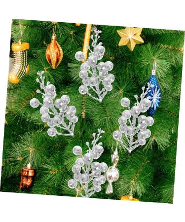 Christmas Decorations 20 Pcs Christmas Imitation Berries Christmas Winter Berries Bunch Xmas Glitter Berry Stems Christmas Tree Artificial Berry Christmas Decor Pine Garl Silverx2pcs 19X5X5CMx2pcs - Buy Online on GoSupps.com