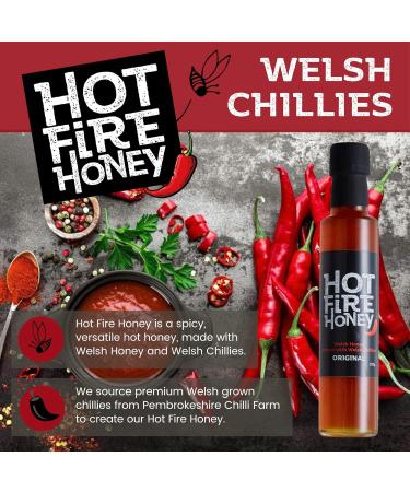 Hot Fire Chilli Honey Gift Set With Welsh Hot Fire Honey And English Section Honeycomb - Buy Online on GoSupps.com