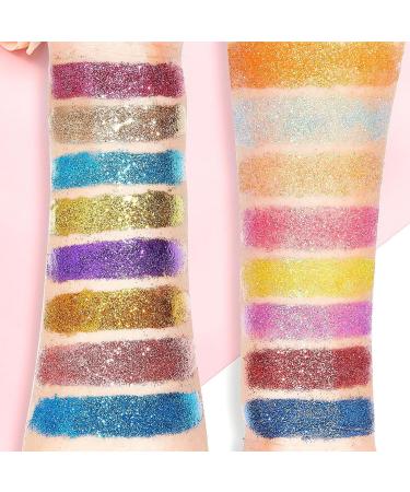 Scnvsi Two Colors Glitter Lip Set Glitter Makeup Lipstick Lip Gloss Glitter Lipstick Makeup Powder Set for Lips Nails Art - Buy Online on GoSupps.com