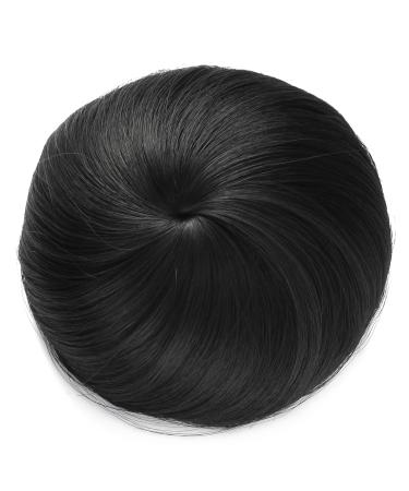 Onedor Synthetic Fiber Hair Extension Chignon Donut Bun Wig Hairpiece (1B - Off Black) 1B-Off Black