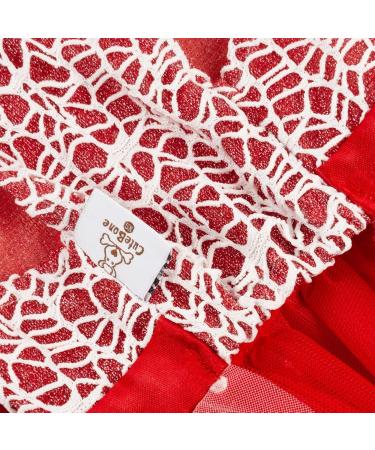 Cutebone Rode Hond Jurk Outfit - Shining Embroidery Tutu & Strik voor Puppy - Meisjes Kleding voor Bruiloft & Verjaardagsfeestje - DD09XS-DE XS Rosa - Buy Online on GoSupps.com