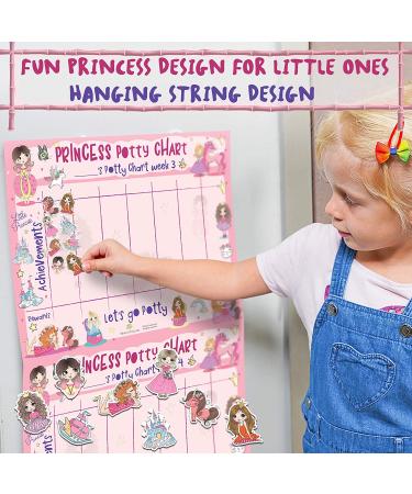 Potty Training Chart for Toddler  Girls  Sticker Chart for Kids Potty Training  4 Week Reward Chart  Certificate  Instruction Booklet & More  Reward Sticker Chart - Princess & Unicorn Design - Buy Online on GoSupps.com