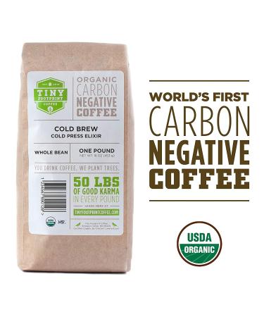 Tiny Footprint Coffee USDA Organic Cold Brew Press Elixir Ground Coffee Carbon Negative 16oz - 1lb Pack - Buy Online on GoSupps.com
