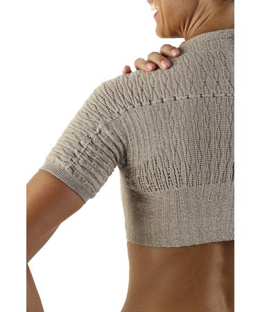 Spikenergy Neck Bandage Support - Magnetic Therapy for Neck & Shoulder Pain Relief (Medium Beige) | International Shipping - Buy Online on GoSupps.com