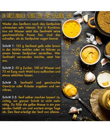 Buy Organic Yellow Mustard Seeds (1kg) - Achterhof White Mustard for Homemade Mustard - Quality Seeds for Cooking - Buy Online on GoSupps.com