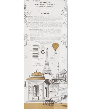 MARVIS Royal Toothpaste 75 ml - Exclusive Lemon Oil Mandarin Rose & Nutmeg Flavor | Limited Edition International Shipping - Buy Online on GoSupps.com