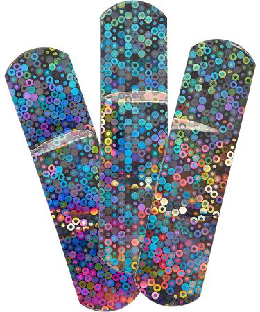 100 Count Glitter Bandages for Kids - Colorful Design, Latex-Free Fabric - First Aid for Minor Cuts & Scrapes - Buy Online on GoSupps.com