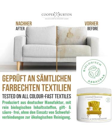 Cooper & Burton Sofa & Carpet Cleaner Concentrate 500g - Sustainable Upholstery & Stain Remover for Car Seats & Couches - Buy Online on GoSupps.com