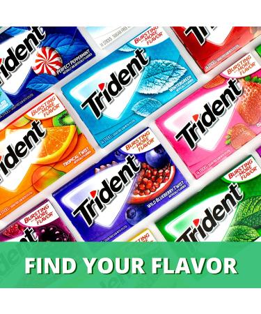 Trident Spearmint Sugar Free Gum 168 Pieces - 12 Packs, 14 Pieces Each - Buy Online on GoSupps.com