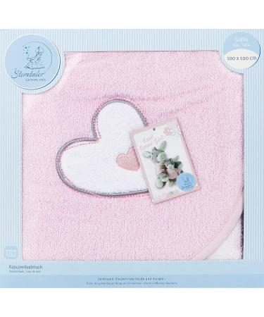 Sterntaler Hooded Bath Towel Emmi Girl - 100x100 cm Pink Cotton for Babies (0 Months+) - Buy Online on GoSupps.com