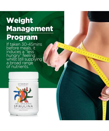 Synergy Natural Organic Spirulina Powder 200g - Pure Superfood Supplement - Buy Online on GoSupps.com