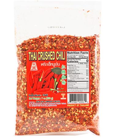 JHC Extra Hot Crushed Thai Chili Pepper, Spicy Pepper Flakes, 7 Ounce / 200gram, Product of Thailand 7 Ounce (Pack of 1)